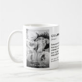 オーバーレイモダンレタリングフォトGRAD定義 コーヒーマグカップ (左)