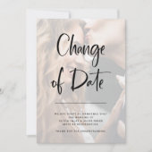 オーバーレイモダン|写真の日結婚付の変更 招待状 (正面)