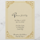 オーバーレイ写真の予算エレガントな結婚式の招待状fl チラシ (裏面)