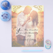 オーバーレイ写真の予算エレガントな結婚式の招待状fl チラシ (シングル)