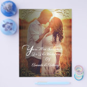 オーバーレイ写真の予算エレガントな結婚式の招待状fl チラシ (シングル)