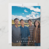 オーバーレイ写真クリスマス恵み宗教家族 シーズンカード (正面)