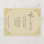 オーバーレイ写真予算エレガントな結婚式の招待状 インビテーションポストカード (裏面)