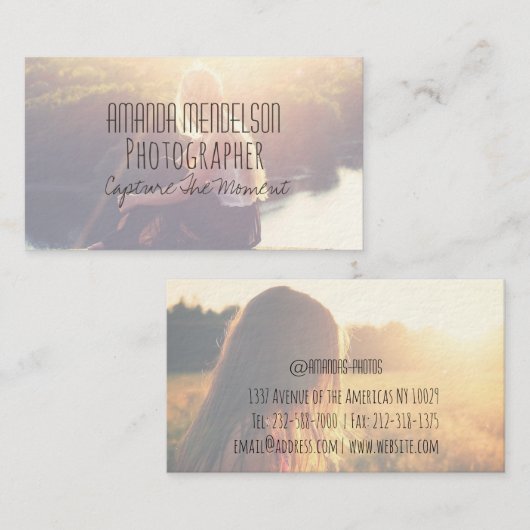 オーバーレイ写真 名刺 (正面/裏面)