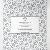 オーバーレイ喜びクリスマスホリデーシルバーフォト 三つ折りクリスマスカード (内部中)