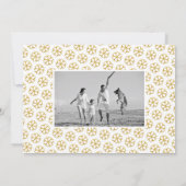 オーバーレイ喜びクリスマス金ゴールドグリッタースノーフレーク写真 シーズンカード (裏面)