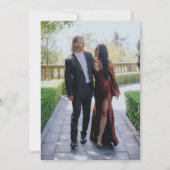 オーバーレイ婚約したフルブリードフォト婚約パーティ 招待状 (裏面)