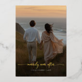 オーバーレイ クリフサイド フォト メリリー エバー アフター ウェディング 箔シーズンカード (正面)