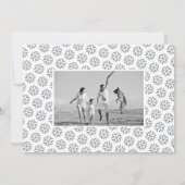 オーバーレイjoyクリスマスホリデーグレーの写真カード 招待状 (裏面)