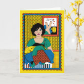 オーバーロード_B_あいさつ文 カード (黄色い花)