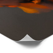 オーバーンクイーンオレンジブラウンヘアブラックメラニンアフロロ ポスター (角)