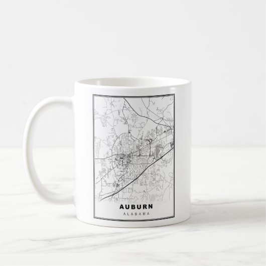 オーバーン地図 コーヒーマグカップ (左)