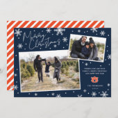 オーバーン大学のクリスマスホリデーカード シーズンカード (正面/裏面)