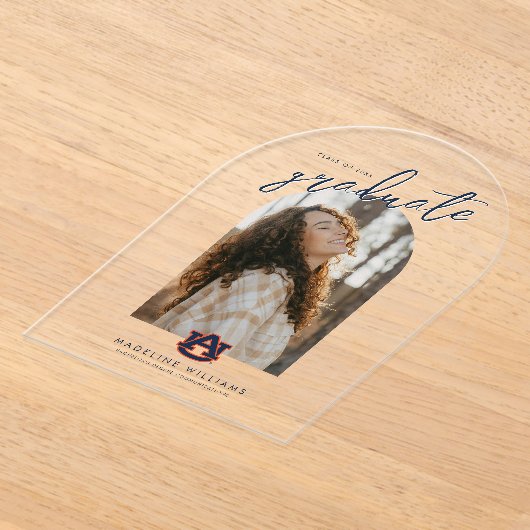 オーバーン大学卒業 | オーバーンタイガース アクリル招待状 (レイダウン)