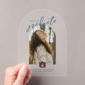 オーバーン大学卒業 | オーバーンタイガース アクリル招待状 (インサイチュ (ポータブル))