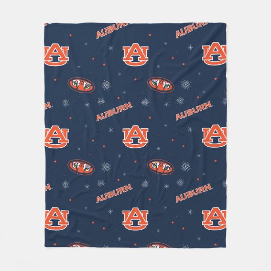 オーバーン大学 | 休日パターン フリースブランケット (正面)