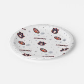 オーバーン大学 | 休日パターン ペーパープレート (アングル)