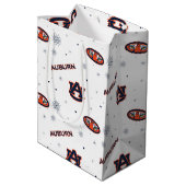 オーバーン大学 | 休日パターン ミディアムペーパーバッグ (裏面アングル)