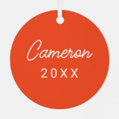 オーバーン大学 |休日 メタルオーナメント (裏面)