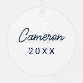 オーバーン大学 |休日 メタルオーナメント (裏面)