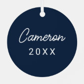 オーバーン大学 |休日 メタルオーナメント (裏面)