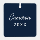 オーバーン大学 |休日 メタルオーナメント (裏面)