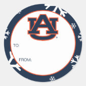 オーバーン大学 |休日 ラウンドシール (正面)