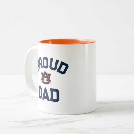 オーバーン大学「誇りを持ったパパ」 ツートーンマグカップ (正面左)