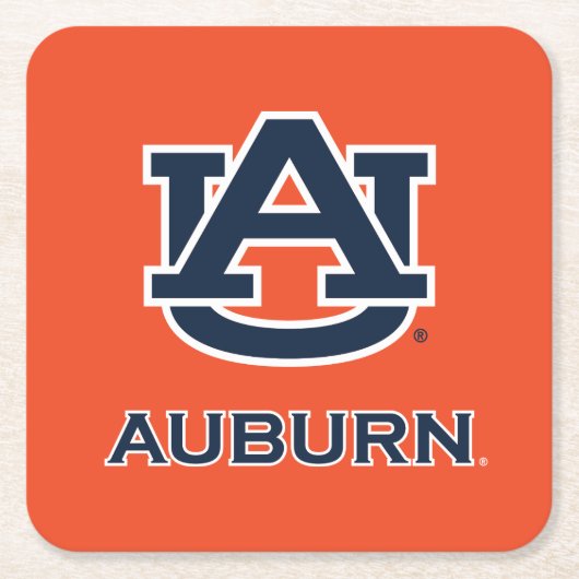 オーバーン大学 | AU Auburn スクエアペーパーコースター (正面)