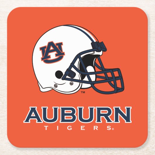 オーバーン大学 | Auburn Football スクエアペーパーコースター (正面)