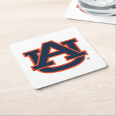 オーバーン大学 | Auburn UAロゴ スクエアペーパーコースター (アングル)