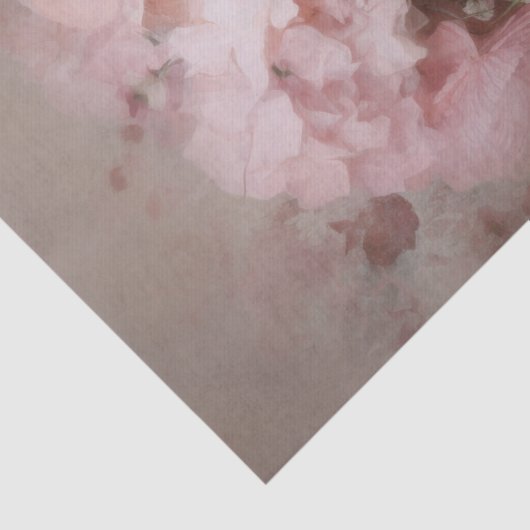 オーバーン美しい – 女性のポートレートと花 薄葉紙 (詳細)