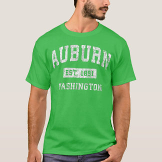 オーバーン ワシントン州 ヴィンテージ 創設 スポーツ デ Tシャツ