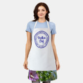 オーバー印刷エプロン（中） エプロン (着用した状態)