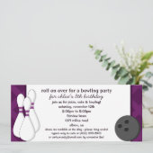 オーバー転がボーリング誕生日部品のナス 招待状 (スタンド正面)