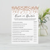 オーバー/アンダーバラ金ゴールドブライダルシャワーゲーム5x7 招待状 (スタンド正面)