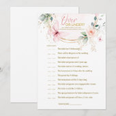 オーバー・オア・アンダーゲーム バタフライ ワイルドフラワーズエディション 招待状 (正面/裏面)