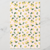 オーバー・オア・アンダー ピンク レモン ブライダル シャワー ゲーム カード (裏面)