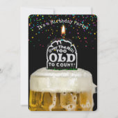 オーバー・ザ・ヒル誕生日パーティー招待状 招待状 (正面)