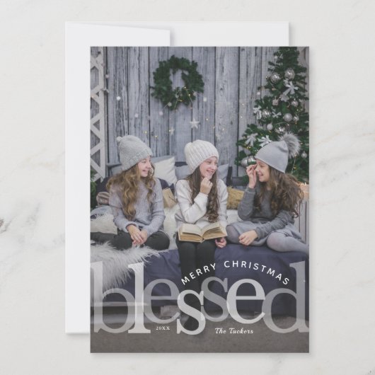 オーバ賛美ーレイフォトクリスマスカード シーズンカード (正面)