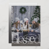 オーバ賛美ーレイフォトクリスマスカード シーズンカード (正面/裏面)