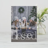 オーバ賛美ーレイフォトクリスマスカード シーズンカード (スタンド正面)