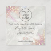 オーパルグリッター スクエア名刺 (裏面)