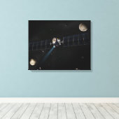 オービの夜明け宇宙船のアーティストの概念 キャンバスプリント (インサイチュ (ウッドフロア))