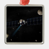 オービの夜明け宇宙船のアーティストの概念 メタルオーナメント (正面)