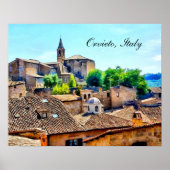 オービエトイタリアヒルサイドウィズオービエトイタリア文字 ポスター (正面)