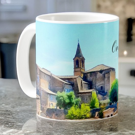 オービエトイタリアヒルサイドウィズオービエト文字 コーヒーマグカップ