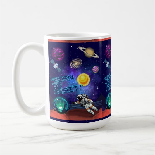 オービットに生まれて  コーヒーマグカップ (左)