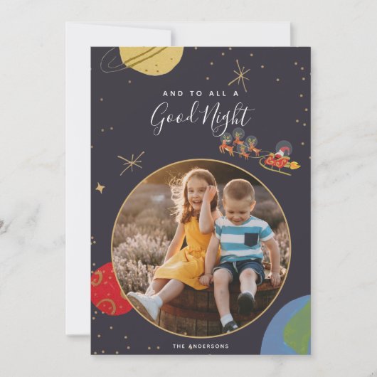 オービットクリスマスのフォトカード シーズンカード (正面)