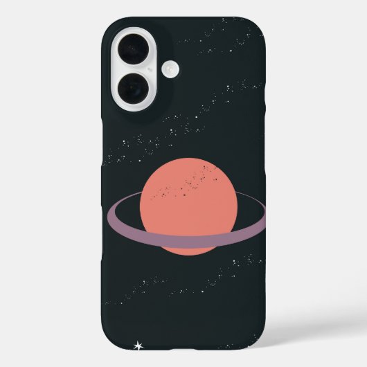 オービットワン – リングミニマル付き惑星 Case-Mate iPhoneケース (裏面)